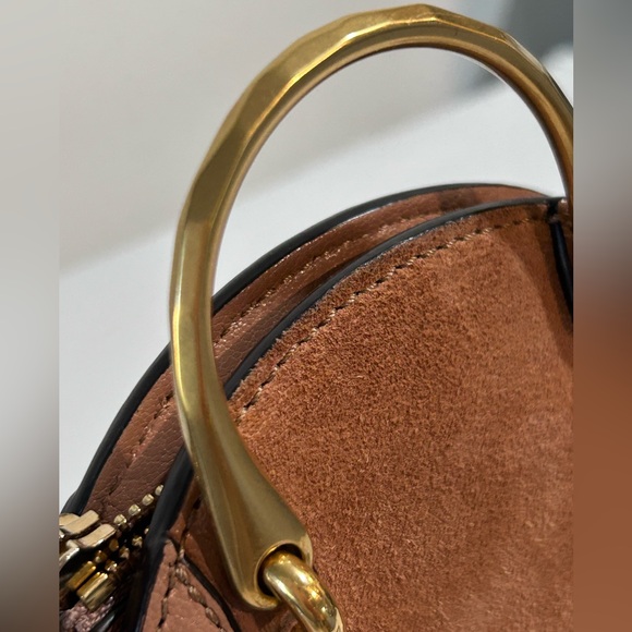 Chloé Mini Pixie Crossbody Bag – Tan Leather & Suede with Gold Hardware - Picture 6 of 17